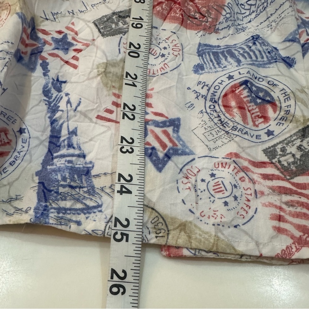 Alia Petites Patriotic Americana Button Down Blouse | Size 16P | 3/4 Sleeve EUC - Picture 9 of 12